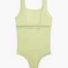 Maillot de bain à col carré et logo pour enfants Maillot de bain à col carré et logo pour enfants