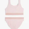 Maillot de bain deux pièces à imprimé et encolure carrée pour enfants Maillot de bain deux pièces à imprimé et encolure carrée pour enfants