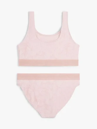 Maillot de bain deux pièces à imprimé et encolure carrée pour enfants
