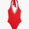 Maillot de bain dos nu à rayures emblématiques Maillot de bain dos nu à rayures emblématiques