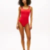 Maillot de bain une pièce à dos échancré et anneaux Maillot de bain une pièce à dos échancré et anneaux