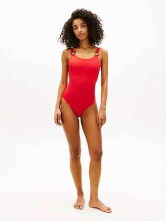 Maillot de bain une pièce à dos échancré et anneaux Maillot de bain une pièce à dos échancré et anneaux