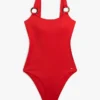 Maillot de bain une pièce à dos échancré et anneaux Maillot de bain une pièce à dos échancré et anneaux