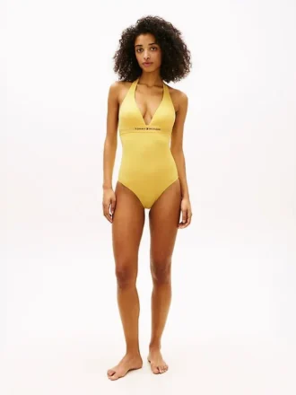 Maillot de bain une pièce à dos nu avec logo Hilfiger Maillot de bain une pièce à dos nu avec logo Hilfiger