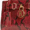 Micro-sac fourre-tout en cuir gaufré serpent Micro-sac fourre-tout en cuir gaufré serpent