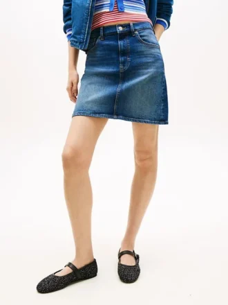 Mini-jupe en denim taille haute Tommy Jeans
