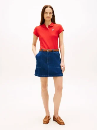 Mini-jupe utilitaire en denim