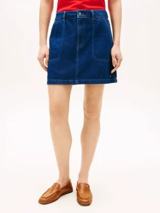 Mini-jupe utilitaire en denim