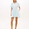 Mini-robe chemise en lin