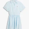 Mini-robe chemise en lin