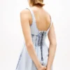 Mini-robe en denim plissé Tommy Jeans Mini-robe en denim plissé Tommy Jeans