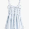 Mini-robe en denim plissé Tommy Jeans Mini-robe en denim plissé Tommy Jeans