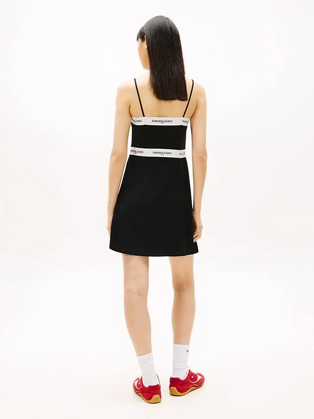 Mini-robe en ponte avec bandeau logo Tommy Jeans Mini-robe en ponte avec bandeau logo Tommy Jeans