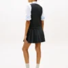 Mini-robe plissée en laine mélangée Mini-robe plissée en laine mélangée