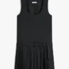 Mini-robe plissée en laine mélangée Mini-robe plissée en laine mélangée