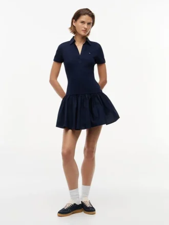 Mini-robe polo en mélange de matières Tommy Jeans