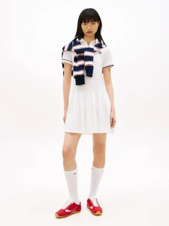 Mini-robe polo plissée Tommy Jeans