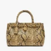 Mini sac fourre-tout en cuir gaufré serpent