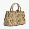 Mini sac fourre-tout en cuir gaufré serpent