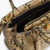 Mini sac fourre-tout en cuir gaufré serpent