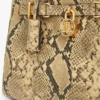 Mini sac fourre-tout en cuir gaufré serpent