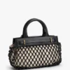 Mini sac fourre-tout en cuir macramé Mini sac fourre-tout en cuir macramé
