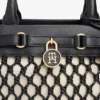 Mini sac fourre-tout en cuir macramé Mini sac fourre-tout en cuir macramé