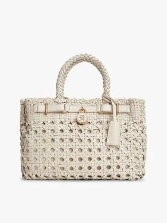 Mini sac fourre-tout en cuir tressé