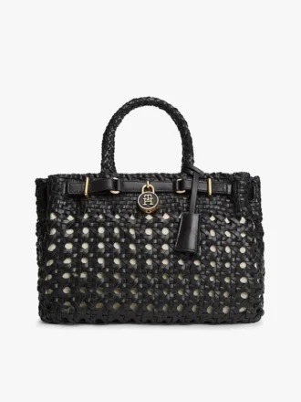 Mini sac fourre-tout en cuir tressé