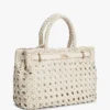 Mini sac fourre-tout en cuir tressé
