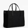 Mini sac fourre-tout en nylon avec monogramme surpiqué Mini sac fourre-tout en nylon avec monogramme surpiqué
