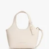 Mini sac fourre-tout grainé avec logo métallisé Mini sac fourre-tout grainé avec logo métallisé