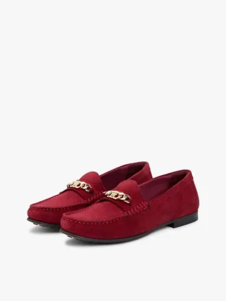 Mocassins en daim à maillons