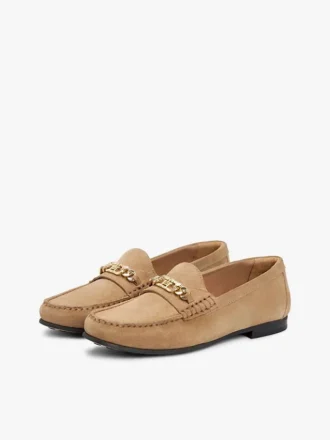 Mocassins en daim à maillons