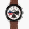 Montre chronographe à bracelet en cuir de 40 mm