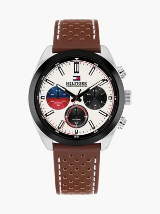 Montre chronographe à bracelet en cuir de 40 mm Montre chronographe à bracelet en cuir de 40 mm