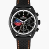 Montre chronographe à bracelet en cuir de 40 mm