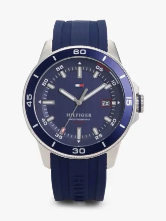 Montre chronographe à bracelet en silicone 43 mm