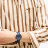 Montre chronographe à bracelet en silicone 43 mm