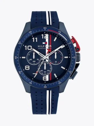 Montre de sport 46 mm avec bracelet en silicone