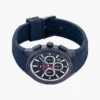 Montre double fuseau horaire avec bracelet en silicone de 43 mm