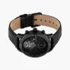 Montre habillée à bracelet en cuir de 40 mm