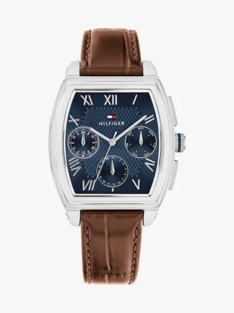 Montre multifonction à bracelet en cuir de 36 mm