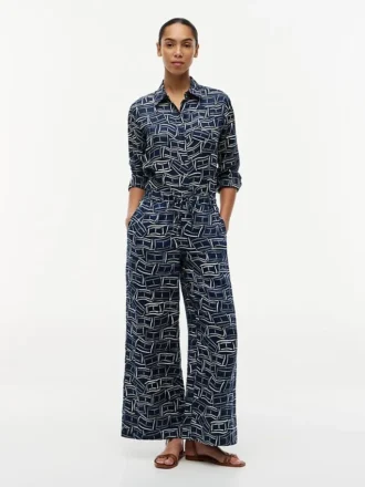 Pantalon ample en lin à enfiler