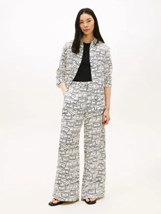 Pantalon ample en lin à enfiler