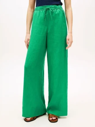 Pantalon ample en lin à enfiler
