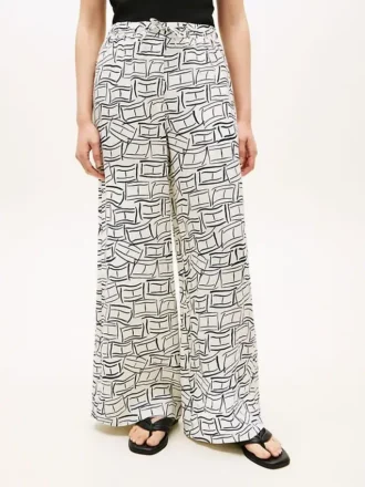 Pantalon ample en lin à enfiler