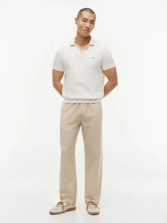 Pantalon ample en mélange coton-lin