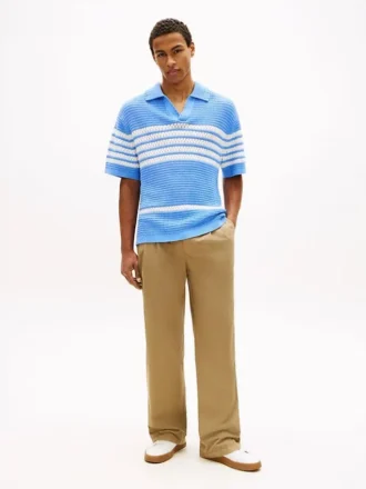 Pantalon ample à plis et toucher papier