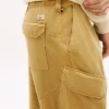 Pantalon cargo droit teint en pièce Pantalon cargo droit teint en pièce